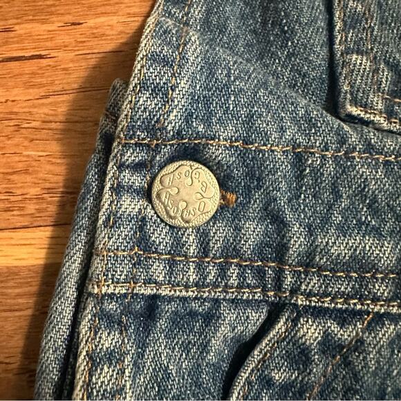 OshKosh B'gosh Infant Blue Denim Kids Overalls, Unisex, Vintage Look, Size 3-6m - Picture 4 of 12